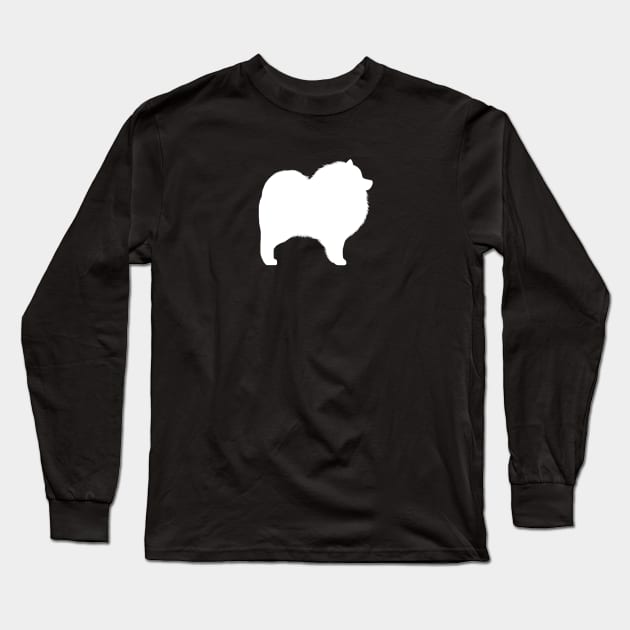 Keeshond Silhouette Long Sleeve T-Shirt by Coffee Squirrel